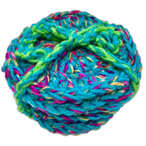 Rainbow Coaster Neon Sprinkles Crochet Set of 6